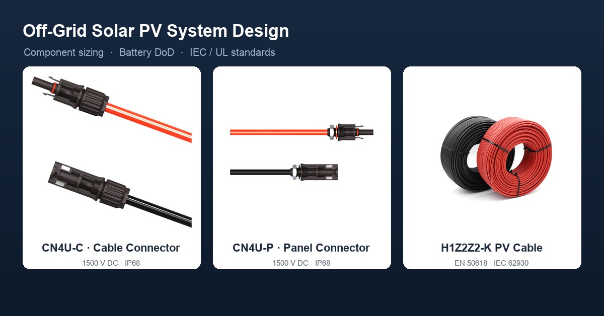 Off-Grid Solar PV System Design: Component Sizing, Battery Selection and Safety