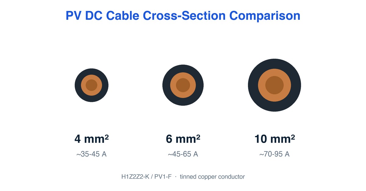 PV DC Cable Sizing: 4mm&sup2; vs 6mm&sup2; vs 10mm&sup2;